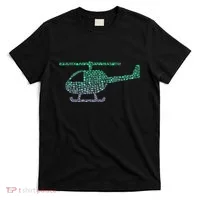 Chopper Silhouette Helicopter Pilot Helicopter T-Shirt thumb 0