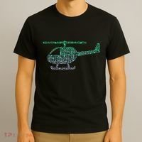 Chopper Silhouette Helicopter Pilot Helicopter T-Shirt thumb 3