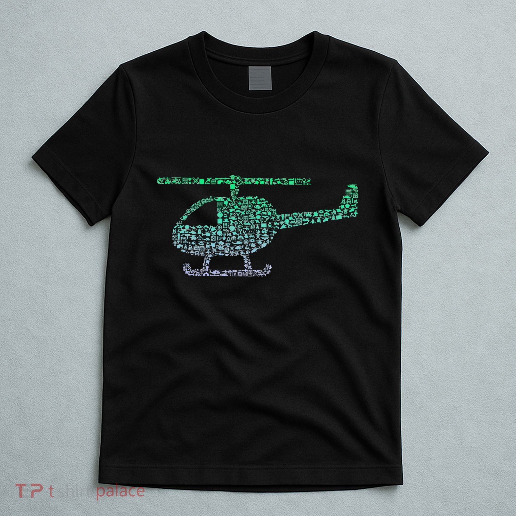 Chopper Silhouette Helicopter Pilot Helicopter T-Shirt