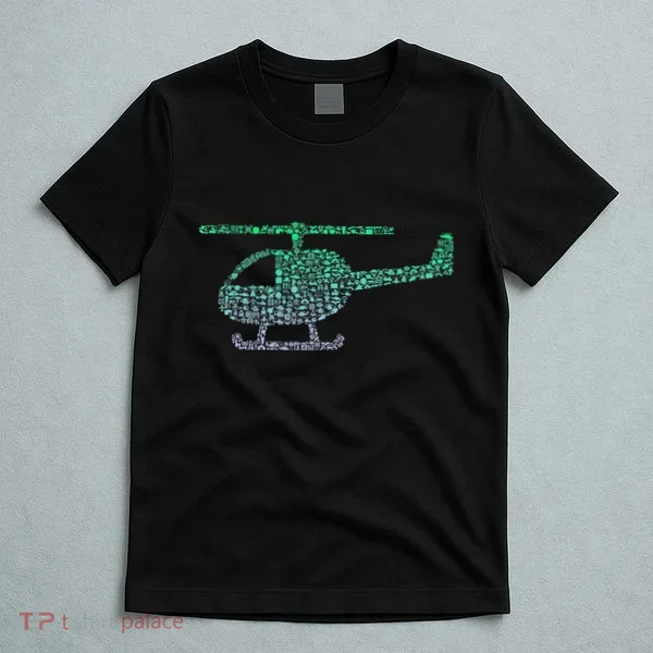 Chopper Silhouette Helicopter Pilot Helicopter T-Shirt