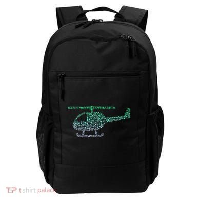 Chopper Silhouette Helicopter Pilot Helicopter Backpack