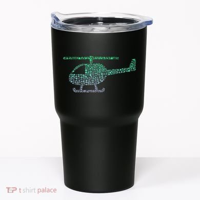 Chopper Silhouette Helicopter Pilot Helicopter Tumbler