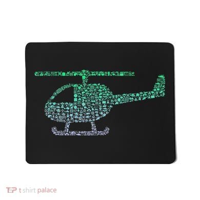Chopper Silhouette Helicopter Pilot Helicopter Mousepad