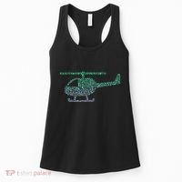Chopper Silhouette Helicopter Pilot Helicopter Women's Tank Top thumb 0