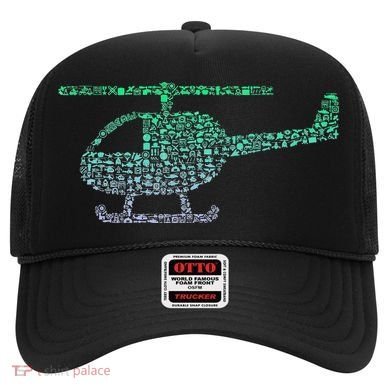 Chopper Silhouette Helicopter Pilot Helicopter Hat