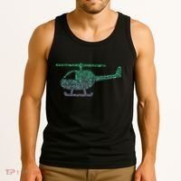 Chopper Silhouette Helicopter Pilot Helicopter Tank Top thumb 3