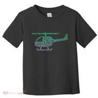 Chopper Silhouette Helicopter Pilot Helicopter Toddler T-Shirt thumb 0