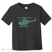 Chopper Silhouette Helicopter Pilot Helicopter Toddler T-Shirt thumb 0