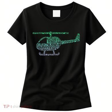 Chopper Silhouette Helicopter Pilot Helicopter Women's T-Shirt