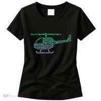 Chopper Silhouette Helicopter Pilot Helicopter Women's T-Shirt thumb 0