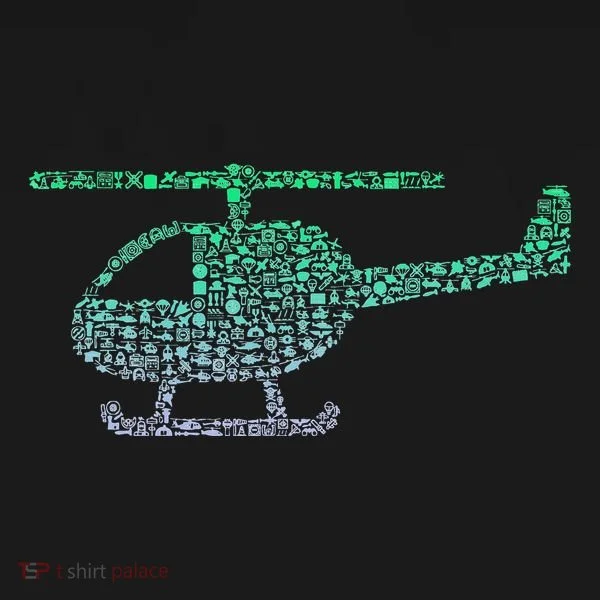Chopper Silhouette Helicopter Pilot Helicopter Women's T-Shirt