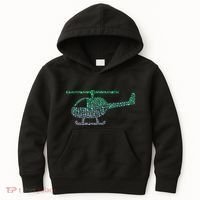 Chopper Silhouette Helicopter Pilot Helicopter Kids Hoodie thumb 0