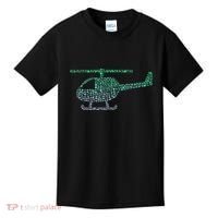 Chopper Silhouette Helicopter Pilot Helicopter Kids T-Shirt thumb 0