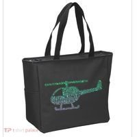 Chopper Silhouette Helicopter Pilot Helicopter Tote Bag thumb 2