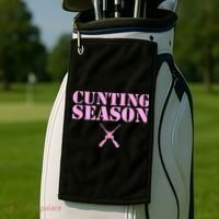 Cunting Season Hunting Counting Season Funny Golf Towel thumb 2