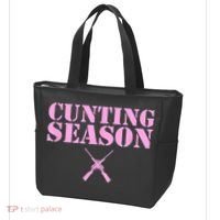 Cunting Season Hunting Counting Season Funny Tote Bag thumb 3