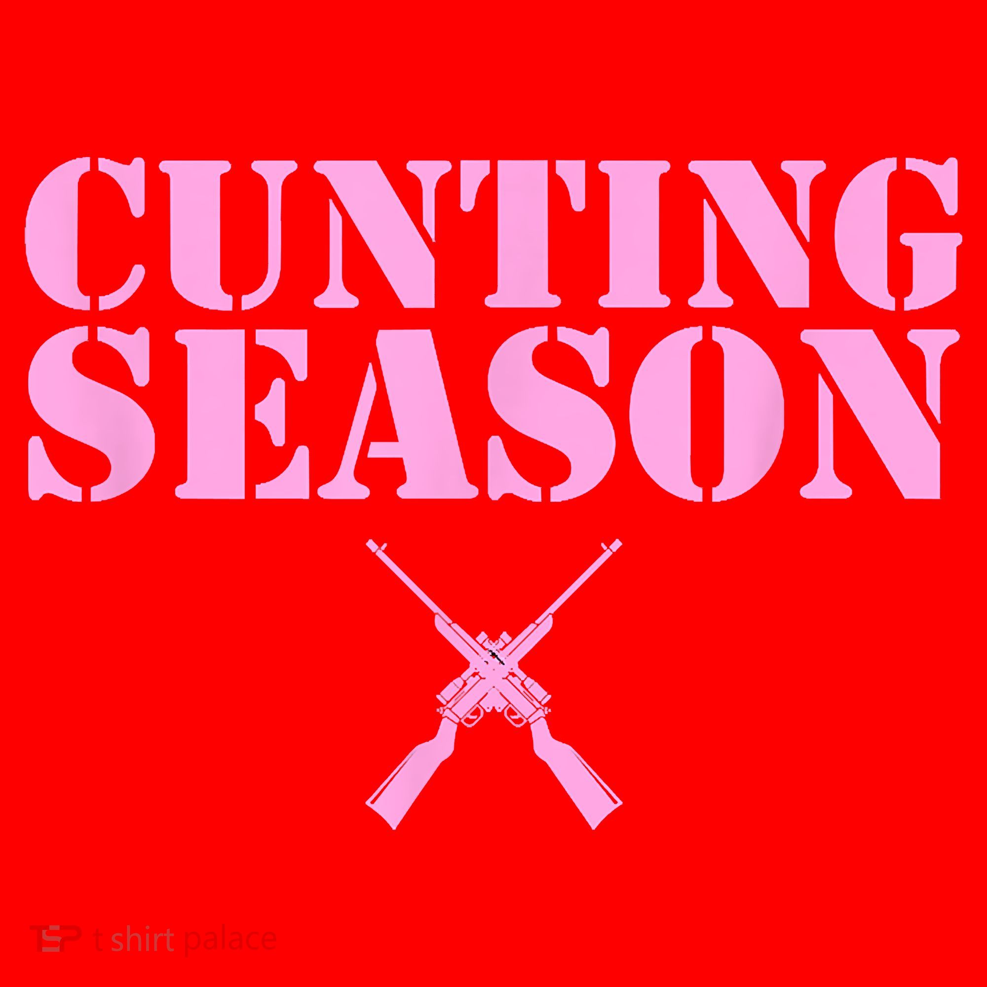 Cunting Season Hunting Counting Season Funny Santa Hat