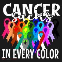 Cancer Sucks In Every Color Fighter Fight The Cancer T-Shirt thumb 7