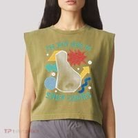 Chair Sniffer IM Just Here To Sniff Chairs Meme Humor Garment-Dyed Women's Muscle Tee thumb 2