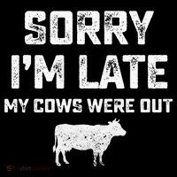 Cow sorry i'm late my cows were out Toddler Hoodie thumb 2