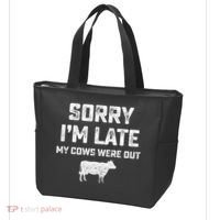 Cow sorry i'm late my cows were out Tote Bag thumb 3