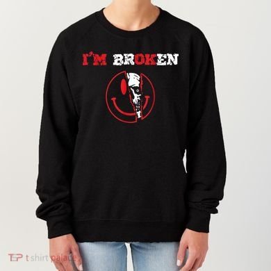 Confused Smile I'm Broken Invisible Illness I'm OK Broken Women's Sweatshirt