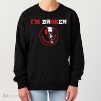 Confused Smile I'm Broken Invisible Illness I'm OK Broken Women's Sweatshirt thumb 0