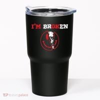 Confused Smile I'm Broken Invisible Illness I'm OK Broken Tumbler thumb 0