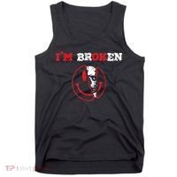 Confused Smile I'm Broken Invisible Illness I'm OK Broken Tank Top thumb 0