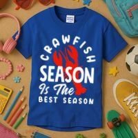 Crawfish Season Is The Best Season Cajunstyle Cool Gift Kids T-Shirt thumb 3