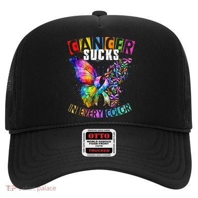 Cancer Sucks In Every Color Buttefly Robbins Hat