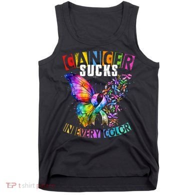 Cancer Sucks In Every Color Buttefly Robbins Tank Top