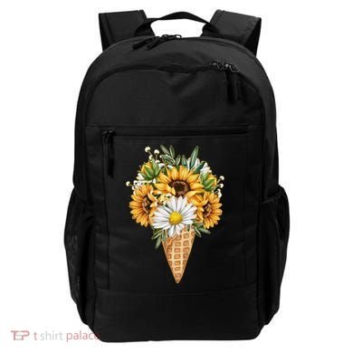 Cute Sunflowers In Ice Cream Cone Backpack