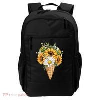 Cute Sunflowers In Ice Cream Cone Backpack thumb 0