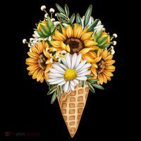 Cute Sunflowers In Ice Cream Cone Coffee Mug thumb 5