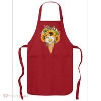 Cute Sunflowers In Ice Cream Cone Apron thumb 0
