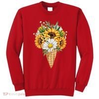 Cute Sunflowers In Ice Cream Cone Sweatshirt thumb 0