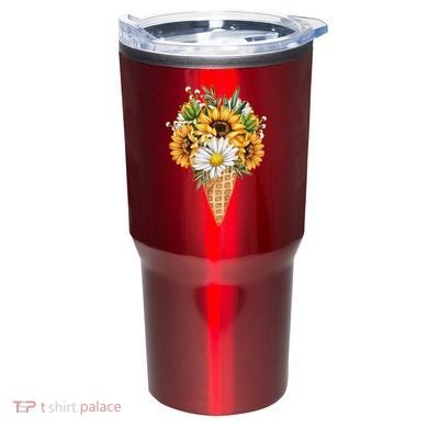 Cute Sunflowers In Ice Cream Cone Tumbler