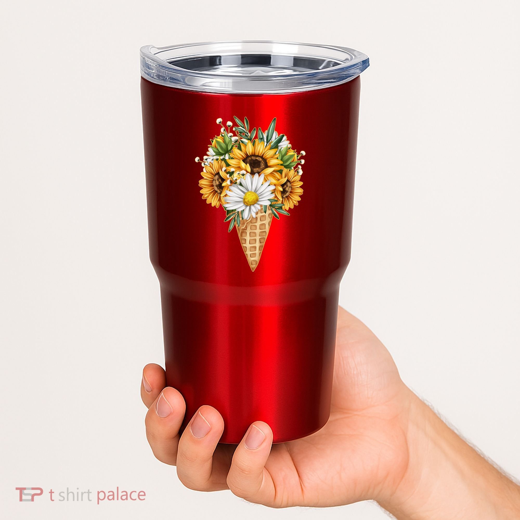 Cute Sunflowers In Ice Cream Cone Tumbler