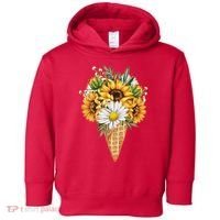 Cute Sunflowers In Ice Cream Cone Toddler Hoodie thumb 0