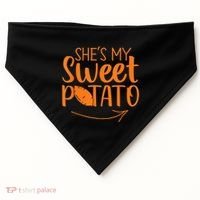 Couples She Is My Sweet Potato I Yam USA-Made Doggie Bandana thumb 0