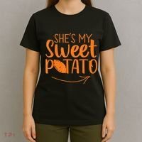 Couples She Is My Sweet Potato I Yam T-Shirt thumb 4
