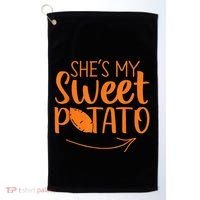 Couples She Is My Sweet Potato I Yam Golf Towel thumb 0