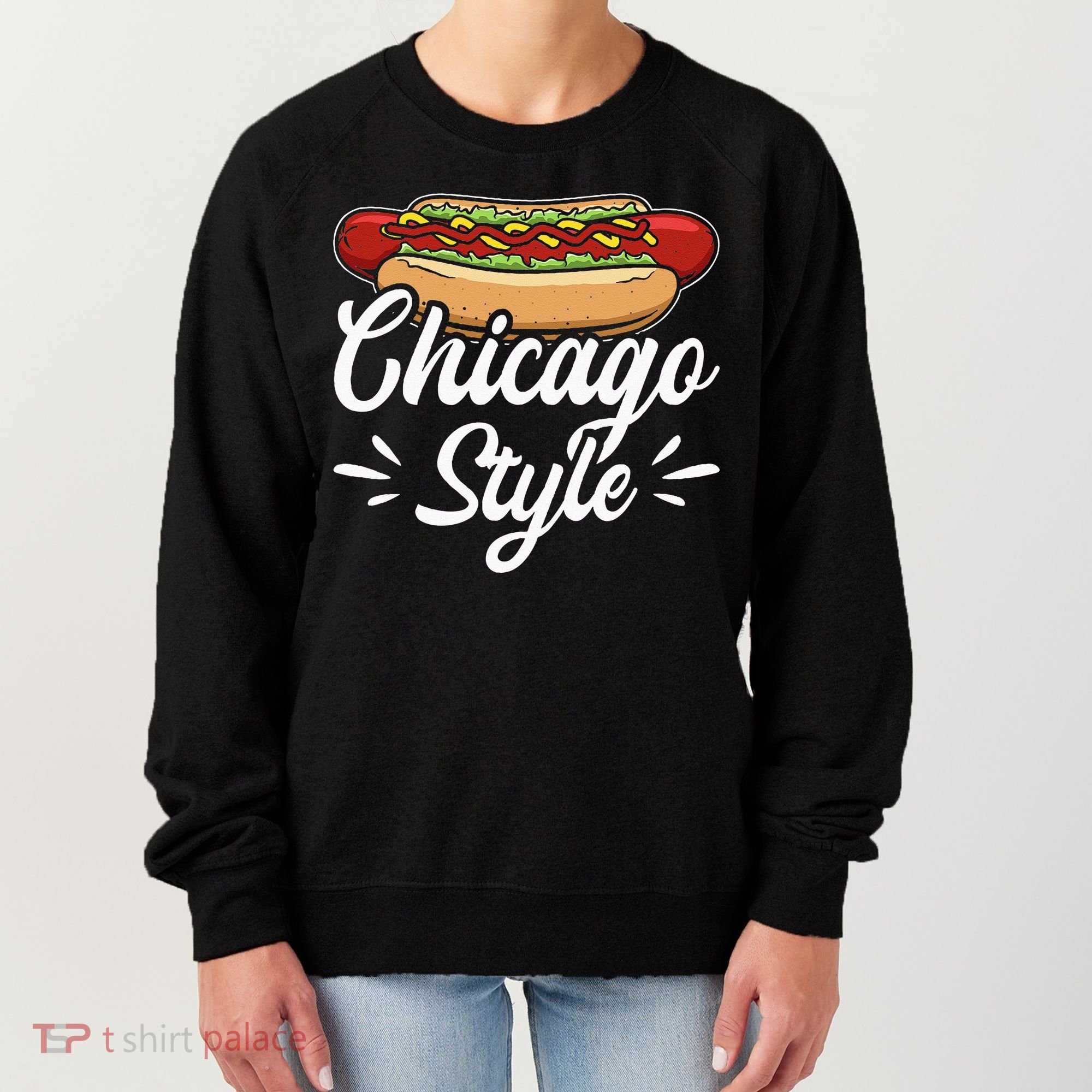 Chicago Style Illinois Hot Dog Women's Sweatshirt