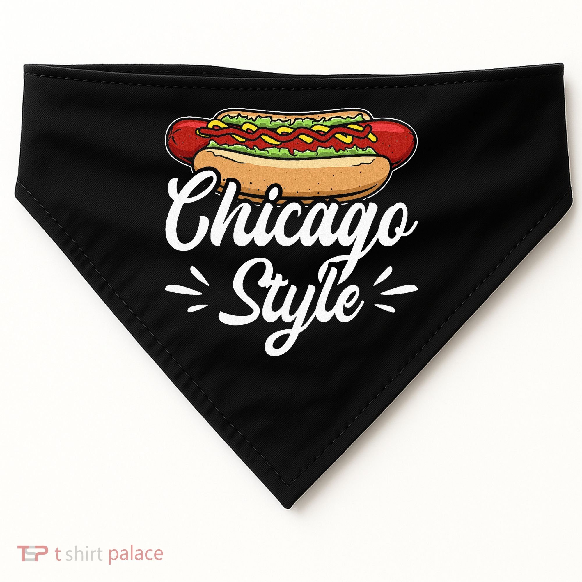 Chicago Style Illinois Hot Dog USA-Made Doggie Bandana