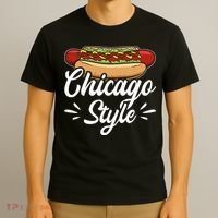 Chicago Style Illinois Hot Dog T-Shirt thumb 3