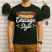 Chicago Style Illinois Hot Dog T-Shirt thumb 6