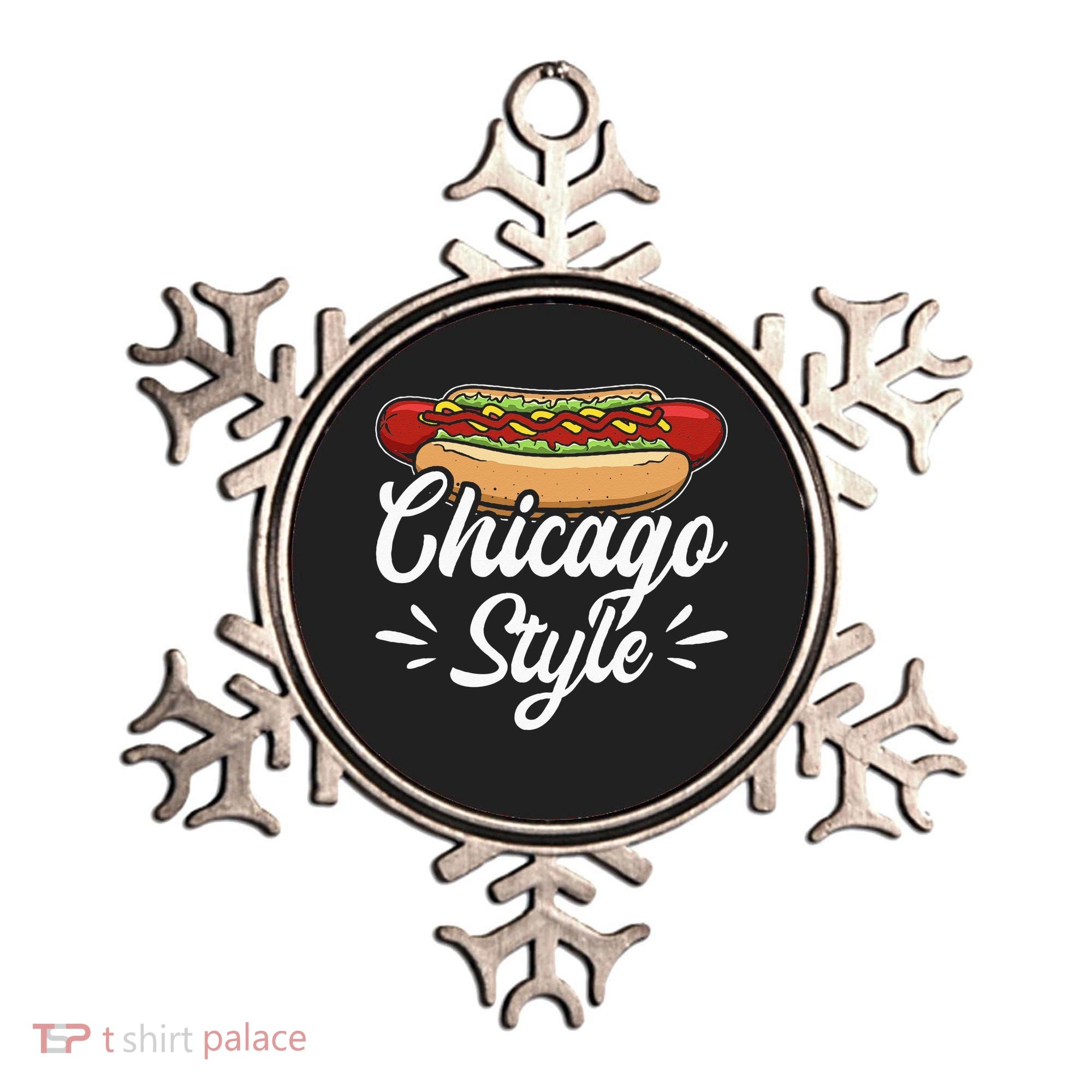 Chicago Style Illinois Hot Dog Ornament