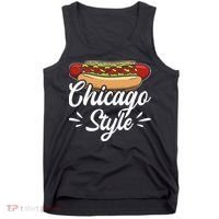 Chicago Style Illinois Hot Dog Tank Top thumb 0