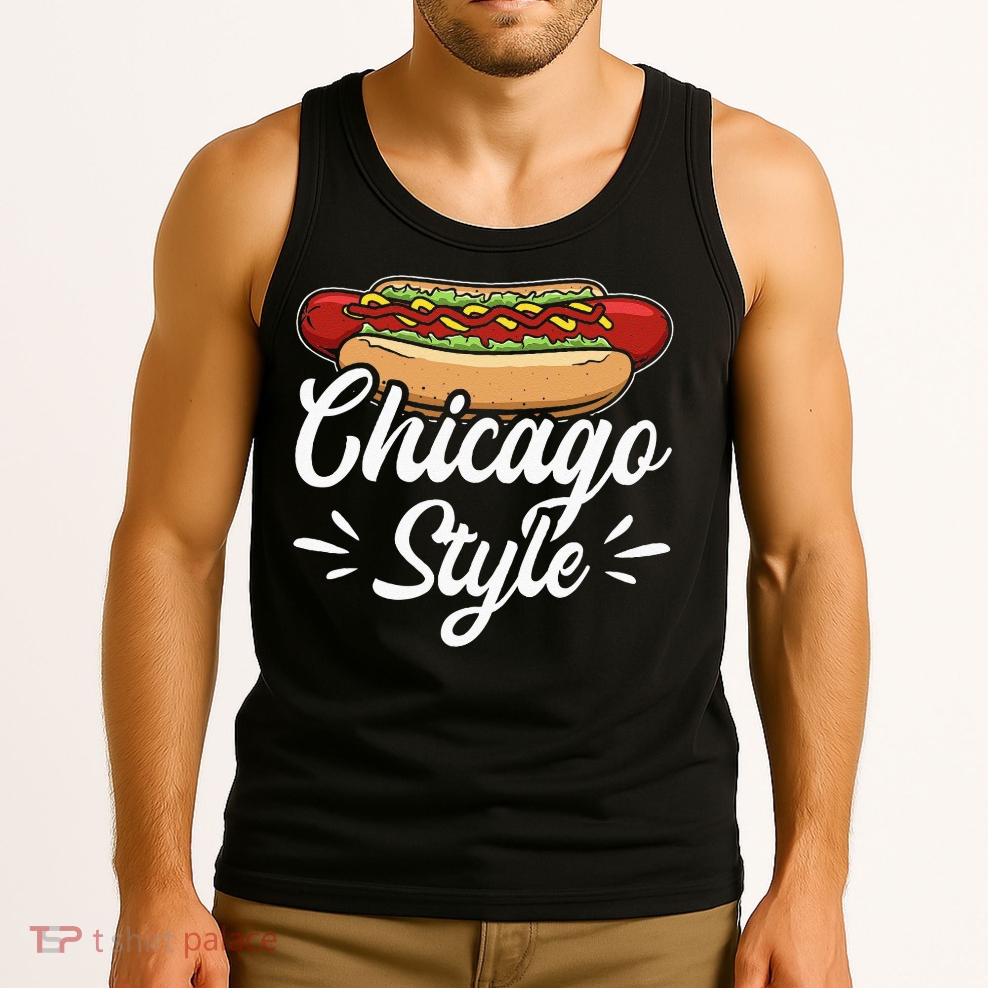 Chicago Style Illinois Hot Dog Tank Top